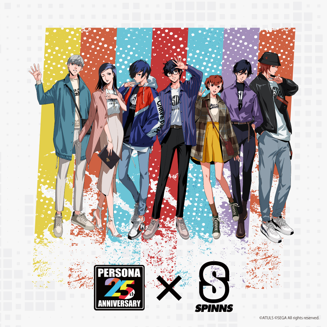 大人気RPGゲーム『ペルソナ』シリーズとのコラボレーションアイテムが発売決定!25周年を記念したアパレルや、キャラクターを使用したアイテムも。