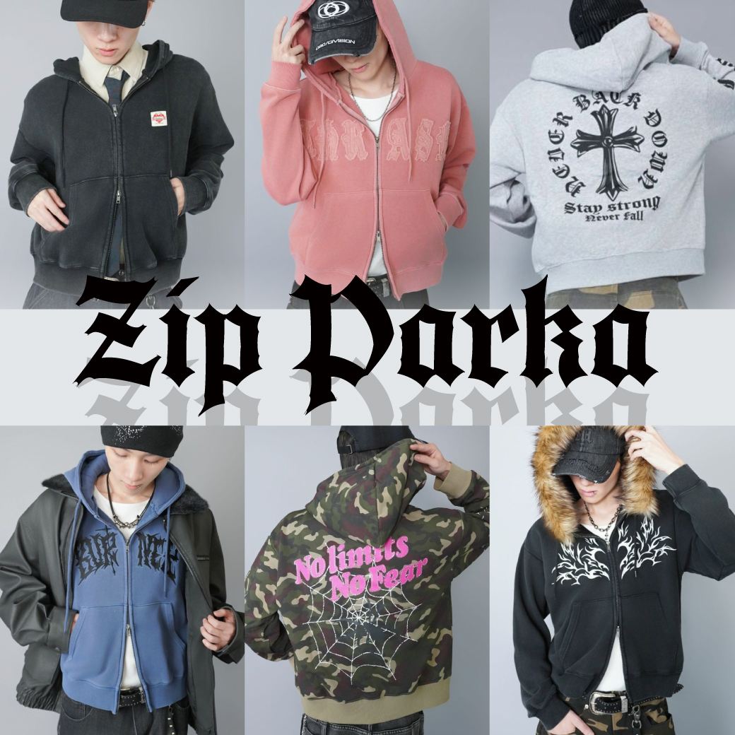 SPINNS メンズジップパーカー