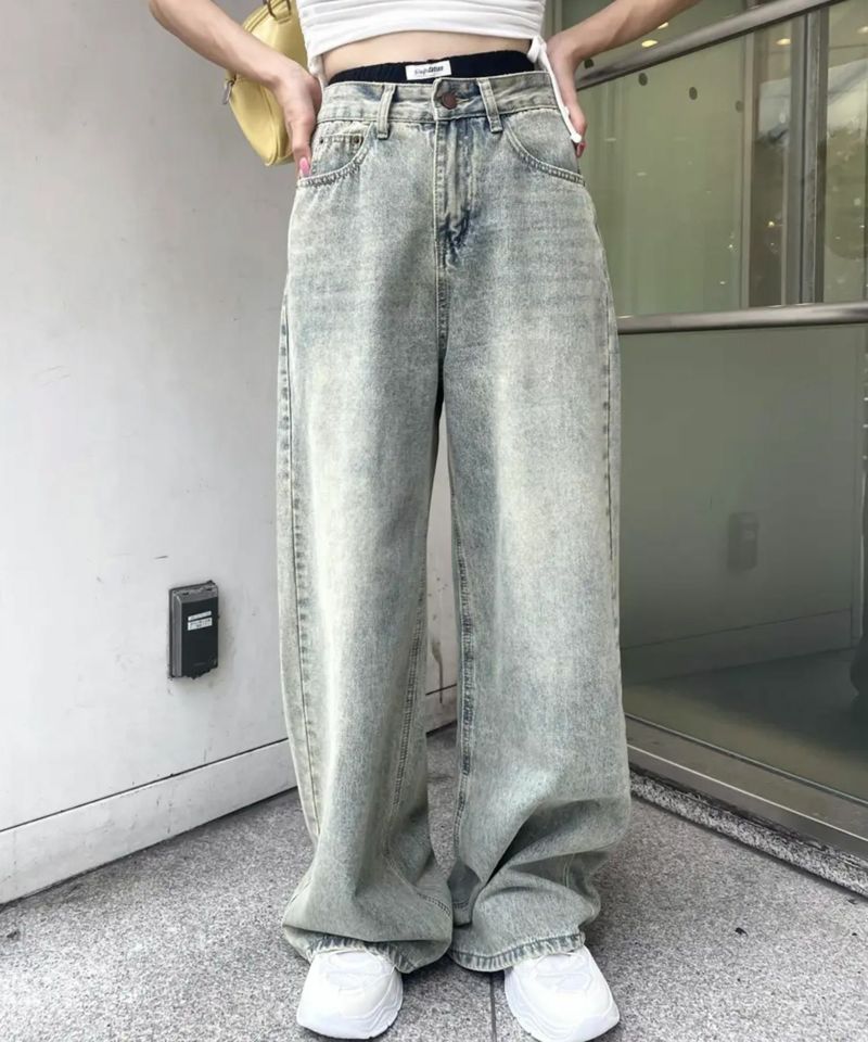 32%OFF】S,M 2サイズ展開/デニムストレートパンツ/ヴィンテージ 32%OFF】S,M 2サイズ展開/デニムストレートパンツ/ヴィンテージ