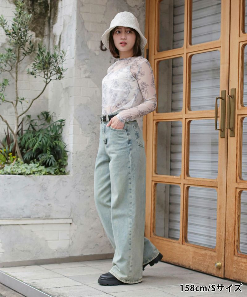 32%OFF】S,M 2サイズ展開/デニムストレートパンツ/ヴィンテージ 32%OFF】S,M 2サイズ展開/デニムストレートパンツ/ヴィンテージ
