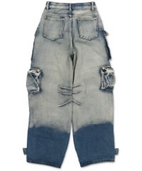 86%OFF】#フェアリーグランジ/ハードオーバーダイデニムカーゴ