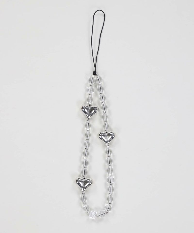 58%OFF】モバイルストラップ/クリアビーズハート | SPINNS WEB STORE