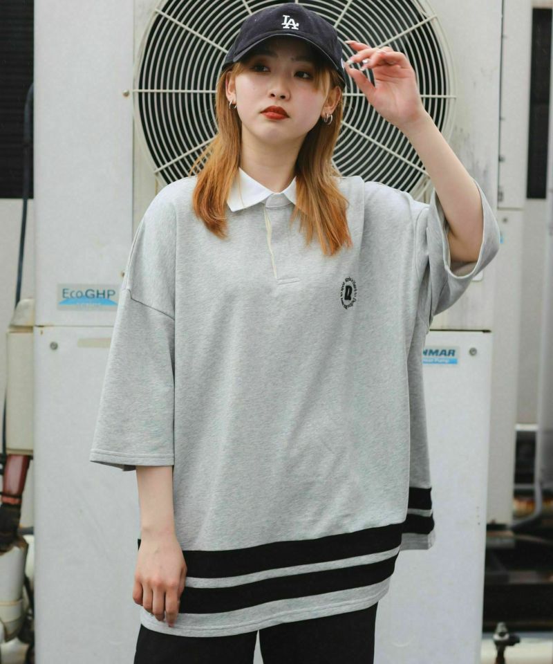ミニ裏毛半袖ラガーシャツ/D刺繍ロゴ | SPINNS WEB STORE | SPINNS 