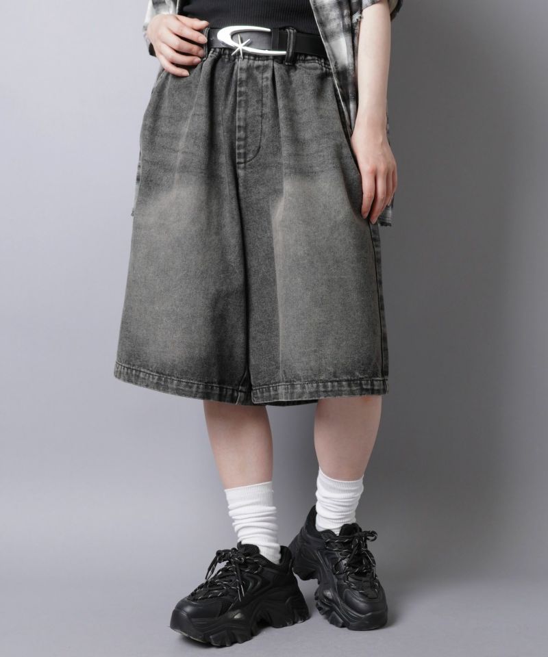 ヴィンテージライクデニムハーフパンツ | SPINNS WEB STORE