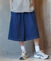 OLD JEANS グランジショーツ　変形ワイドハーフデニム OLD JEANS グランジショーツ変形ワイドハーフデニム
