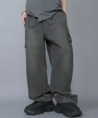 Scandia Woods Men's Jeans XL 38x34 Baggy Cargo Denim Blue