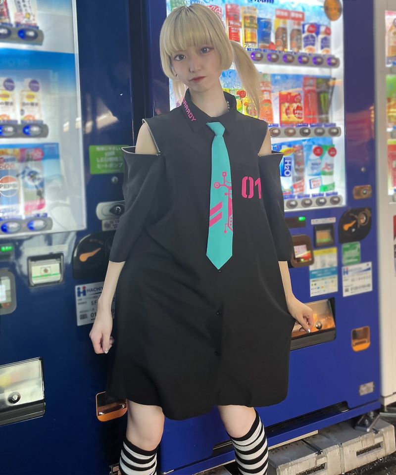 82%OFF】『初音ミク×DARRDY』 肩ジップBIGシャツ | SPINNS WEB