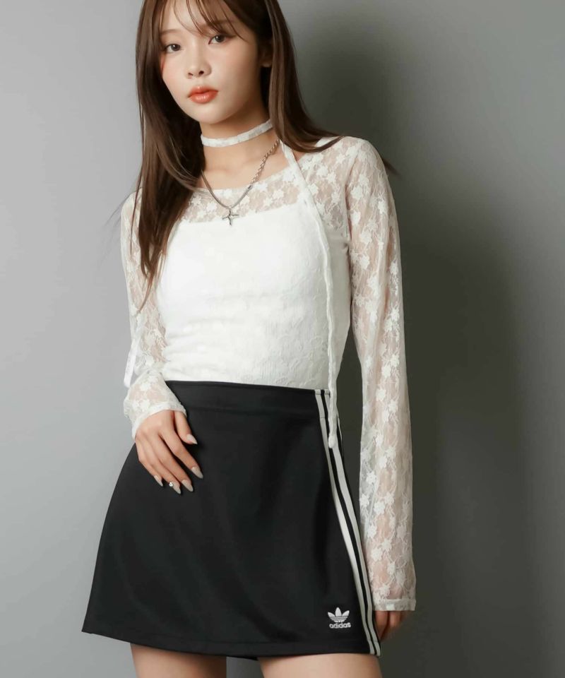 レースカットソー/タイ/細マフラー付 | SPINNS WEB STORE