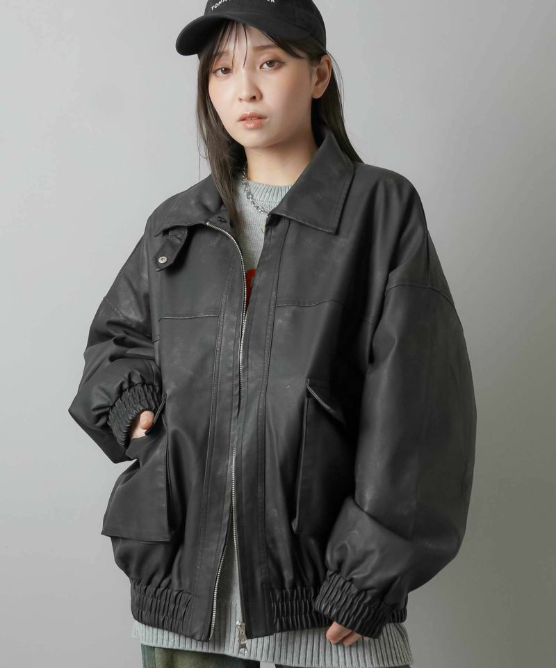 34%OFF】フェイクファー取り外し可能！ヴィンテージライク合皮A