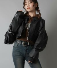 あんちゃん☆ 様専用 合皮ショートジャケット