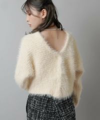 67%OFF】ショート丈モヘアニットカーディガン | SPINNS WEB
