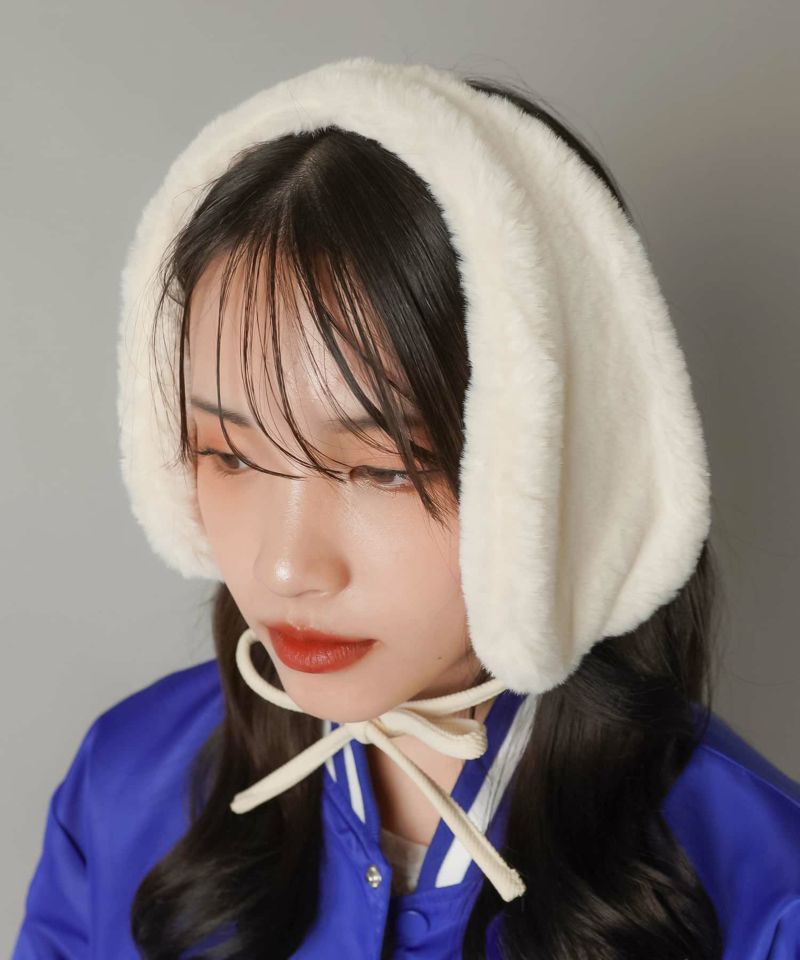 38%OFF】つけ襟にもなる！フェイクファーイヤーマフ/2WAY仕様
