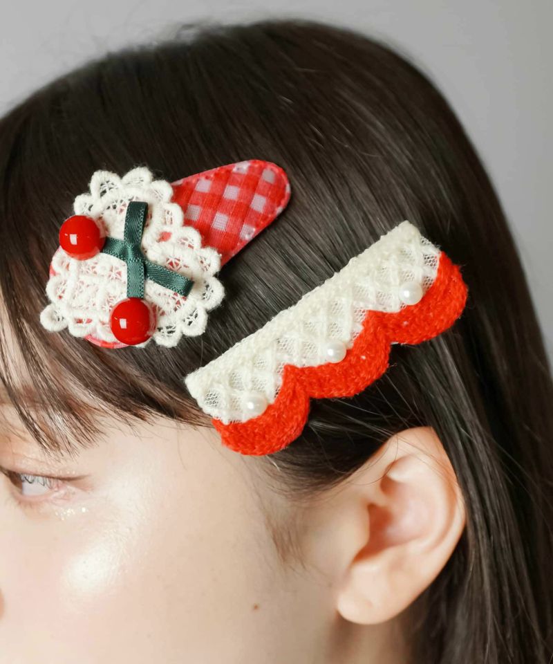 チェリー柄ヘアピン2個セット チェリーデザイン ヘアピン 2個セット - メルカリ