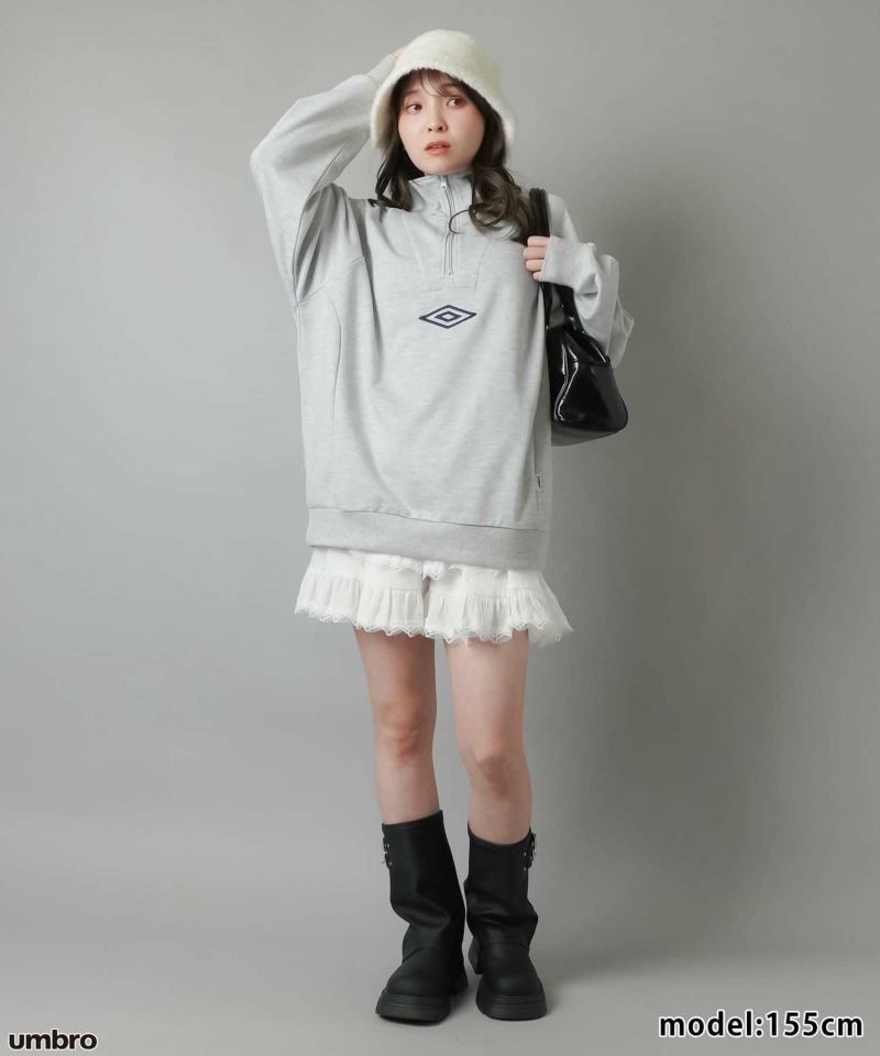 72%OFF】≪UMBRO/アンブロ≫ビッグハーフジップスウェット