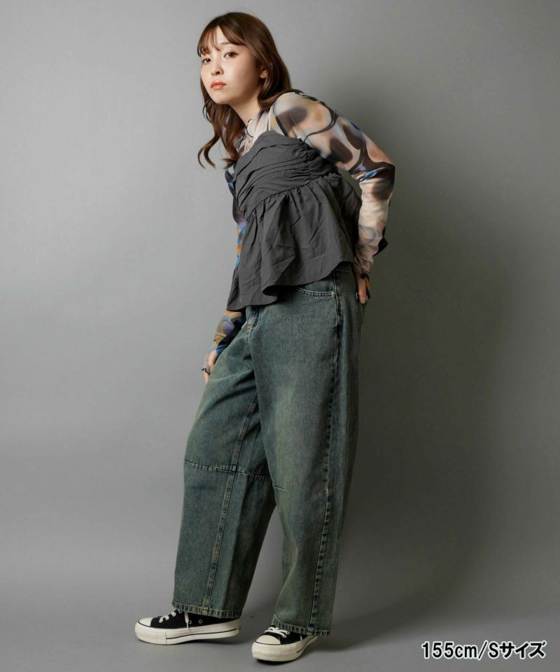 STUDIOUS 24SS 完売 バレルレッグジーンズ デニムパンツ カービィー STUDIOUS（ステュディオス）の「【STUDIOUS/ステュディオス