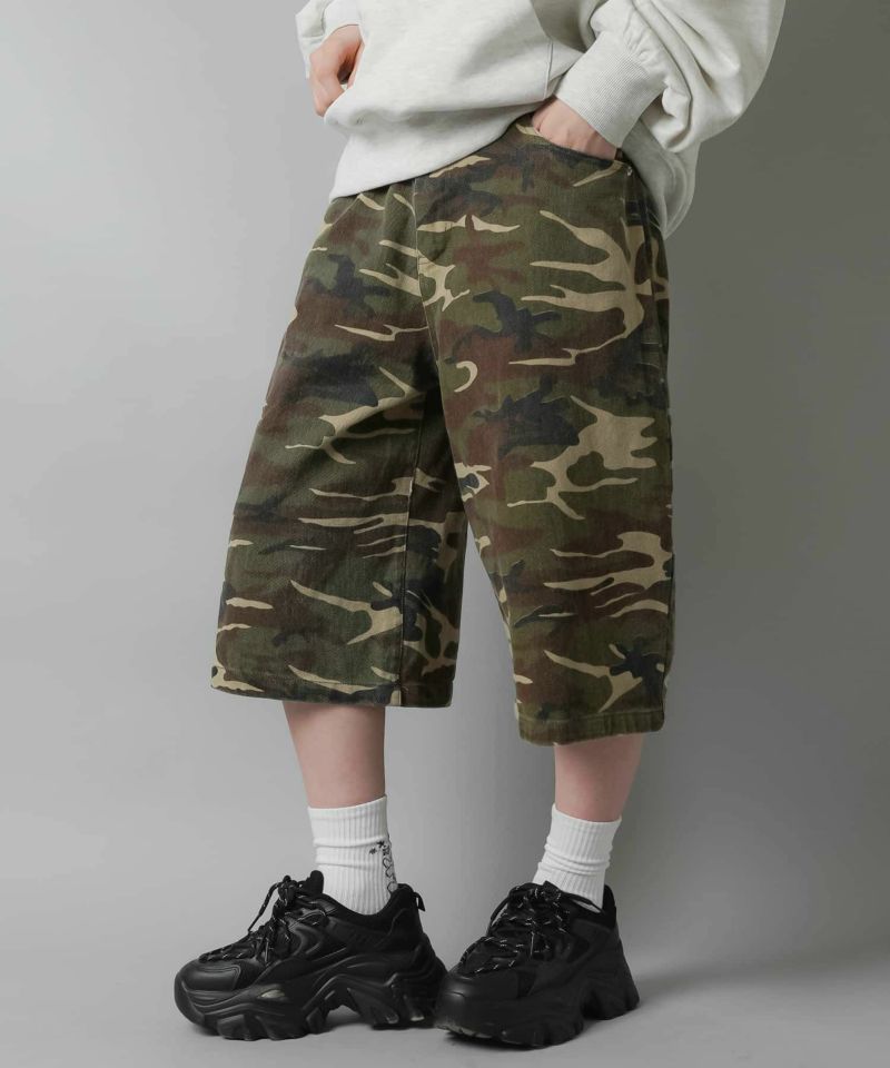 ツイルハーフパンツ/ヒョウ柄/カモ柄 | SPINNS WEB STORE ツイルハーフパンツ/ヒョウ柄/カモ柄 | SPINNS WEB STORE