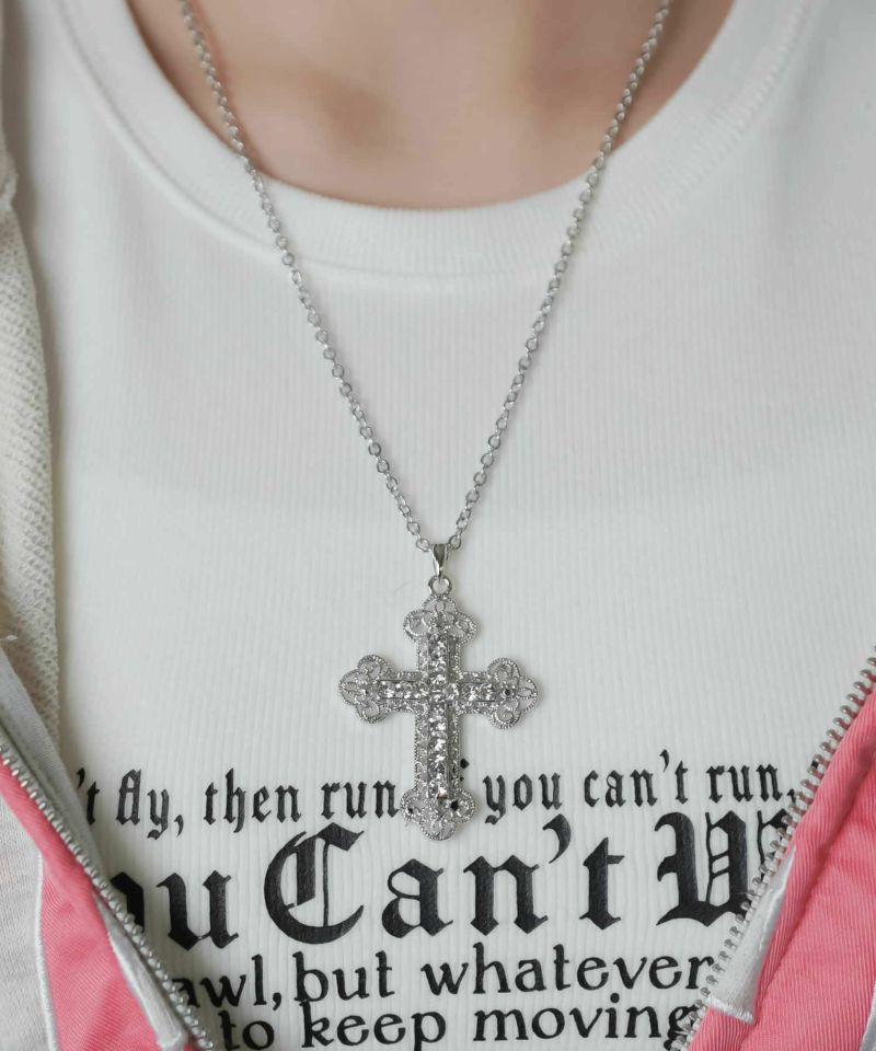 sts celtic cross ネックレス ロザリオ クロス ネックレス シルバー ロザリオ ラインストーン 十字架