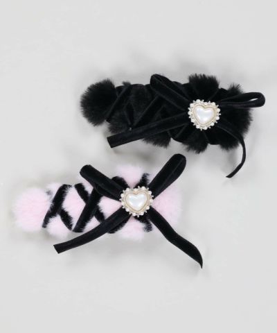 emis【残りバッグ１点】ファーバッグ✖️リボンヘアピン　セット SESAME STREET MARKET｜【ガールズシリーズ】ファーヘアクリップ
