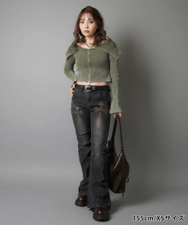 Ellno Loset パンツ サイドジップフレアパンツ/SETUP対応 メンズ