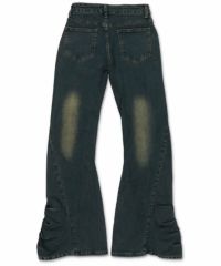 64%OFF】デニムフレアパンツ/ギャザークロス/2サイズ展開 | SPINNS WEB