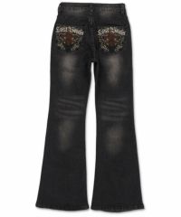 デニムフレアパンツ/バック刺しゅう/2サイズ展開 | SPINNS WEB