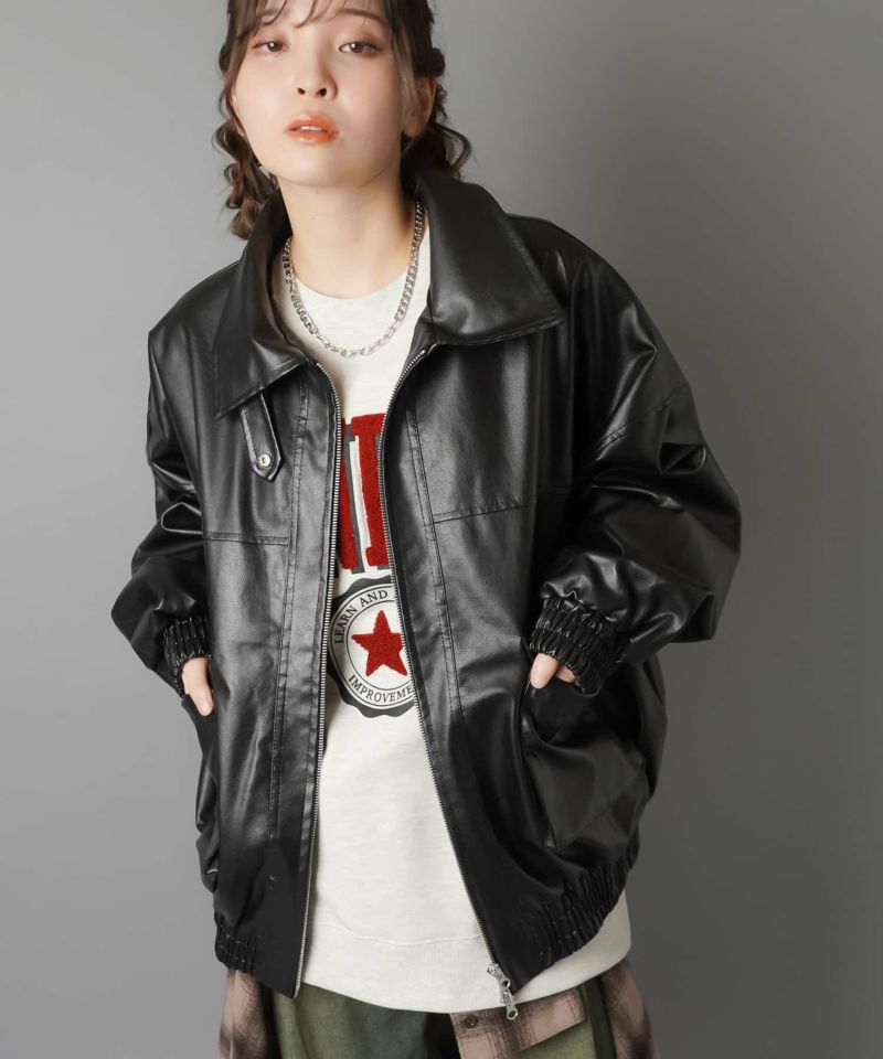 ヴィンテージライク合皮A-2ジャケット | SPINNS WEB STORE