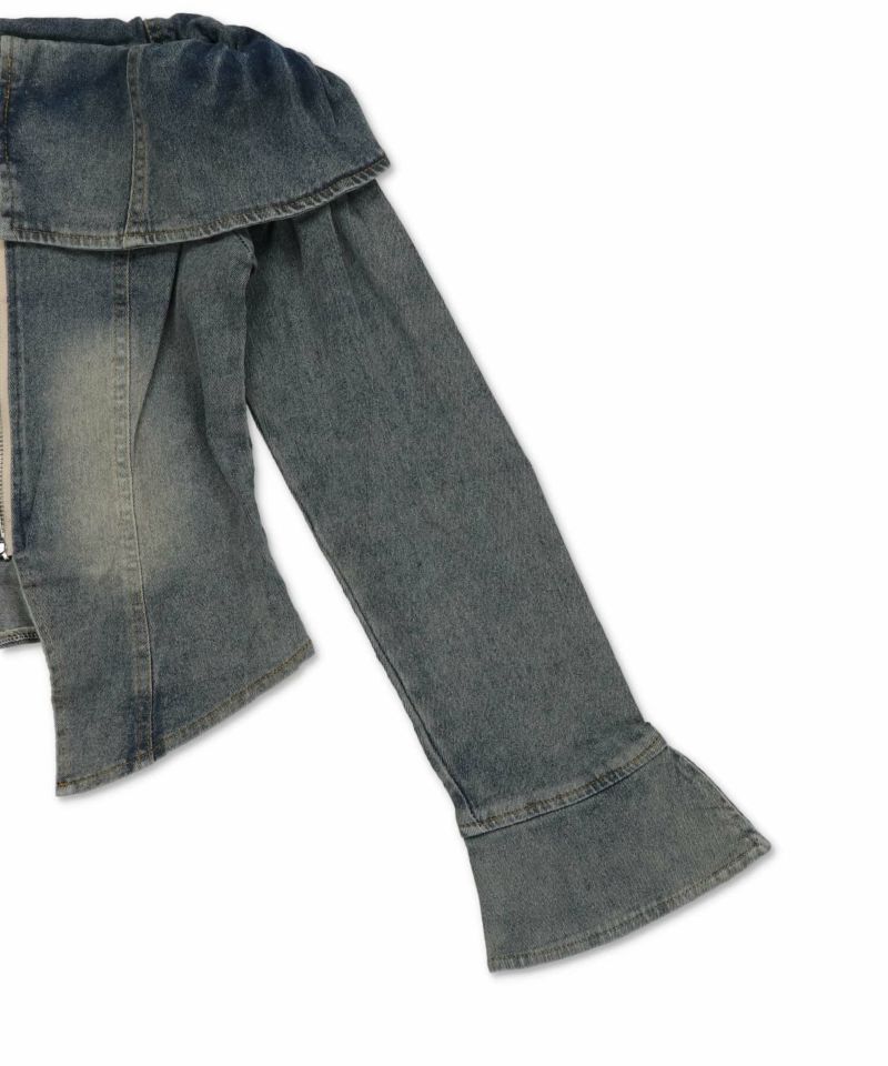 51%OFF】オフショルジップカットソー/デニム | SPINNS WEB STORE