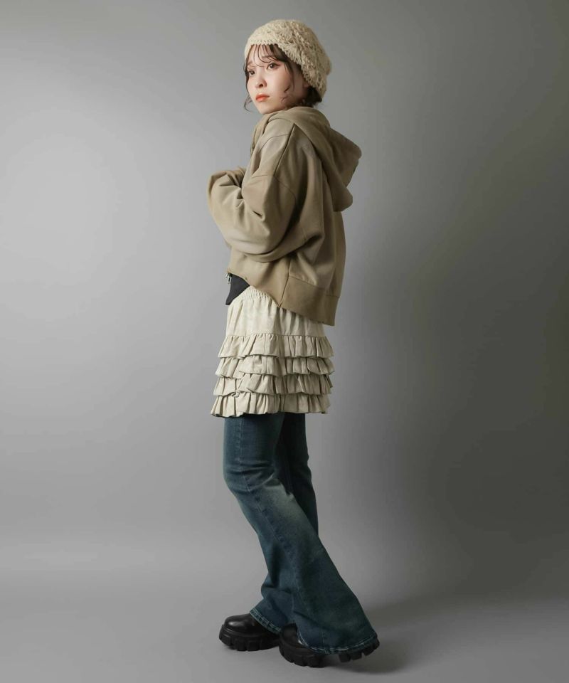 ショート丈ジップパーカー/クロス | SPINNS WEB STORE | SPINNS