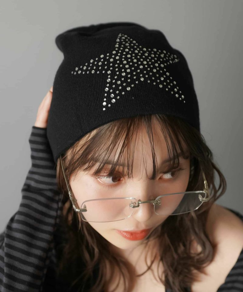 シングルビーニー/ニット帽/ラインストーン | SPINNS WEB STORE