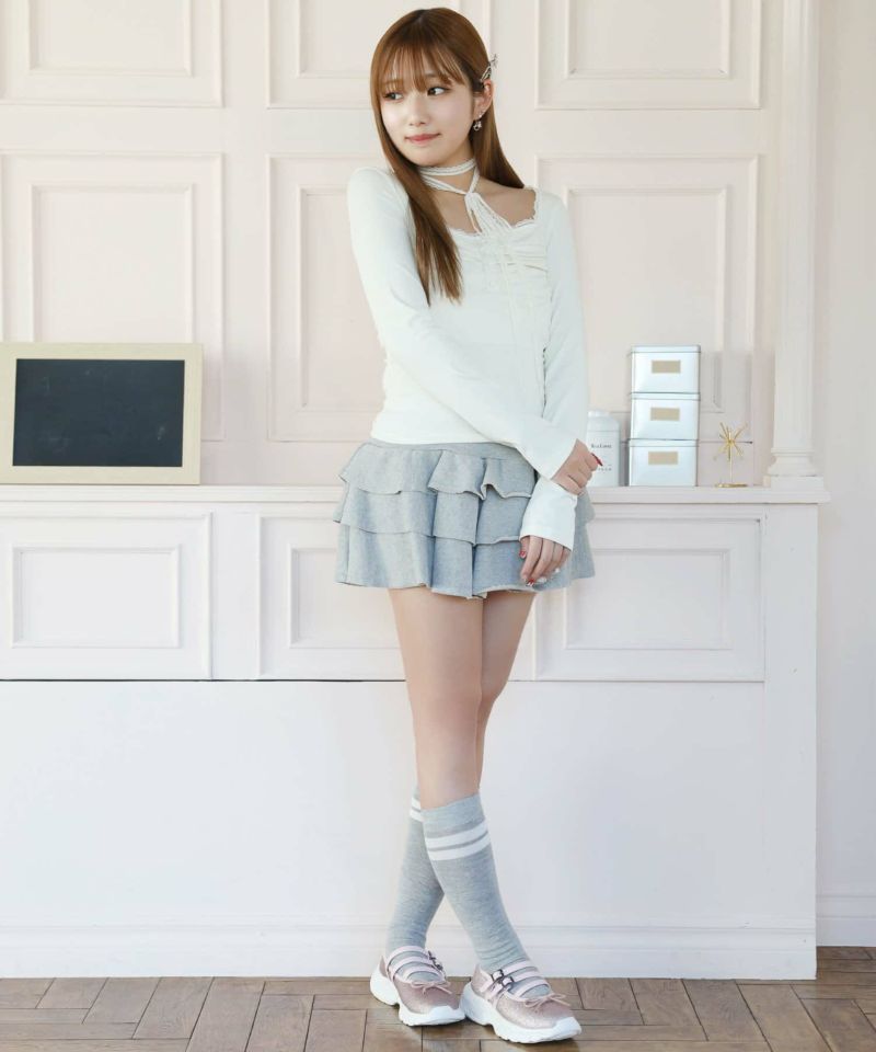 長袖カットソー/ロンT/レースタイ/細マフラー付 | SPINNS WEB 長袖カットソー/ロンT/レースタイ/細マフラー付 | SPINNS WEB