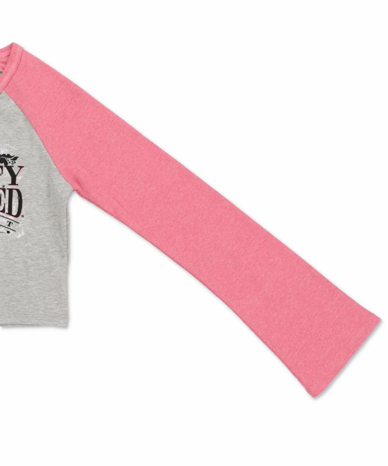 84%OFF】長袖ラグランカットソー/ロンT/ストーン | SPINNS WEB