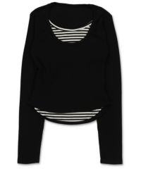 フェイクレイヤードボーダーカットソー | SPINNS WEB STORE