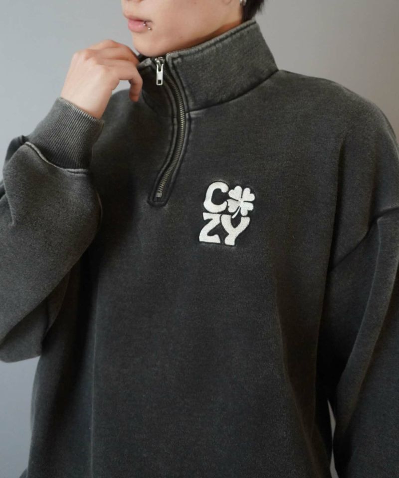 NO POINT ハーフジップスウェット HUF®eightynine HALF ZIP TOP｜SWEATSHIRTS（スウェットシャツ