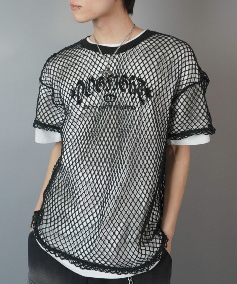 88%OFF】メッシュニットカットソー/半袖/レイヤード | SPINNS WEB