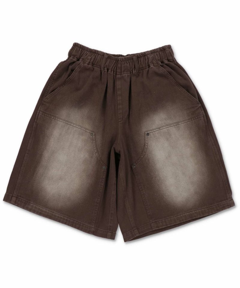 12%OFF】ヴィンテージライクダブルニーハーフパンツ | SPINNS