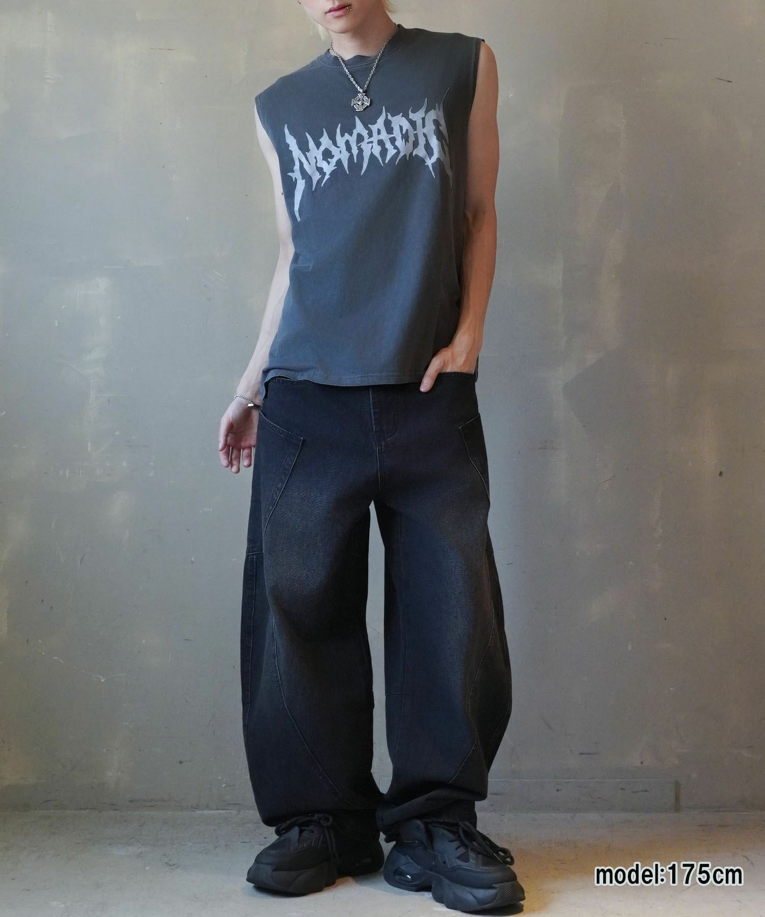 ヒステリック ノースリーブツナギ バックプリント FLYING V