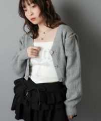 34%OFF】ショート丈肩あきニットカーディガン | SPINNS WEB
