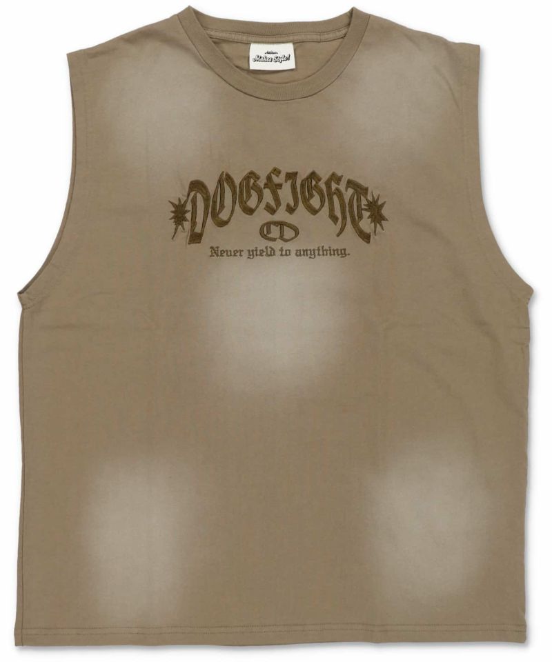 Archive 襤褸 カットオフ ノースリーブ tシャツ グランジ パンク GRANCY】Shirring Design Rhinestone Graphic Sleeveless Tshirt