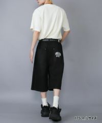スワッガー　swagger 34 オーバーオールハーフパンツ SWAGGER｜スワッガー（メンズ）のデニムパンツ（ブルー