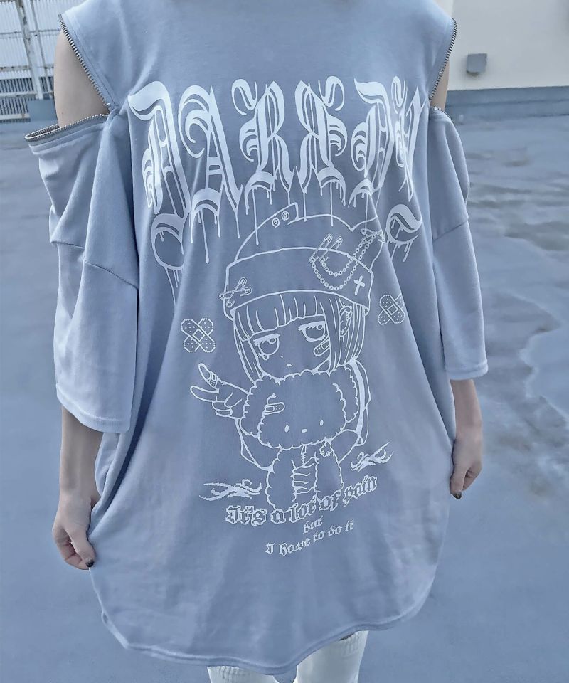 豊富なギフト ≪DARRDY/ダーディー≫肩ジップオーバーサイズTシャツ/ぬん 乳液・ミルク