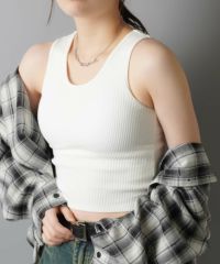タグ付新品、obli、アメスリタンク/ホワイト、オブリ トップス
