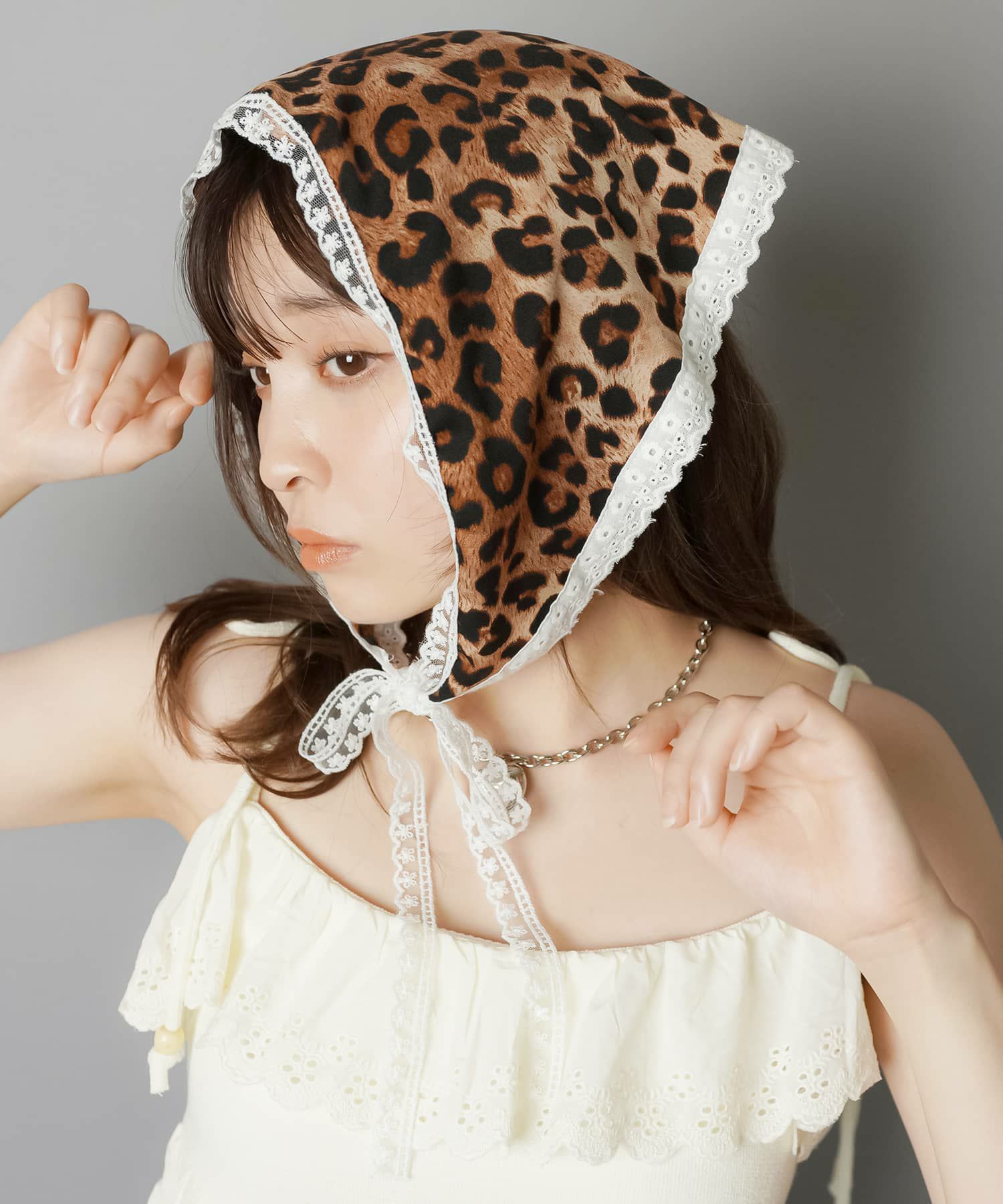 92%OFF】バブーシュカ/ヘアバンド/ヒョウ柄レース/レオパード | SPINNS