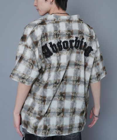 90%OFF】オンブレオープンカラーチェックシャツ/バックロゴ | SPINNS