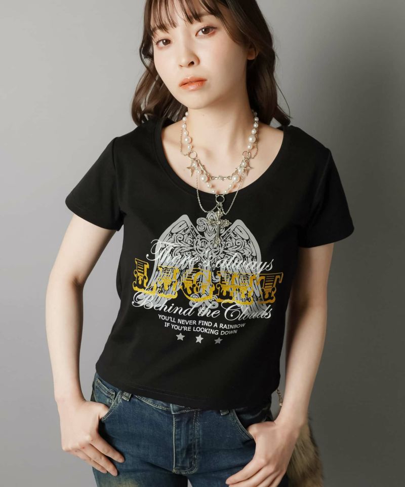 d.i.a ダイヤ　クロス　tシャツ　ギャル　y2k 平成　カットソー　半袖 d.i.a ダイヤ クロス tシャツ ギャル y2k 平成 カットソー 半袖