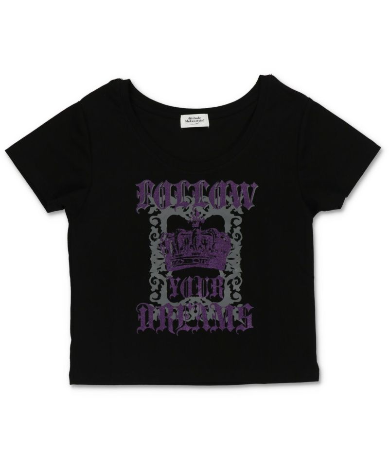 最安値 SPINNS | 平成ギャルTシャツ/クラウンラメ WEB SPINNS | STORE トップス
