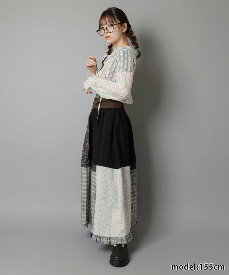 ヴィンテージ パッチワーク スカート Vintage patchwork long skirt／ヴィンテージ パッチワーク