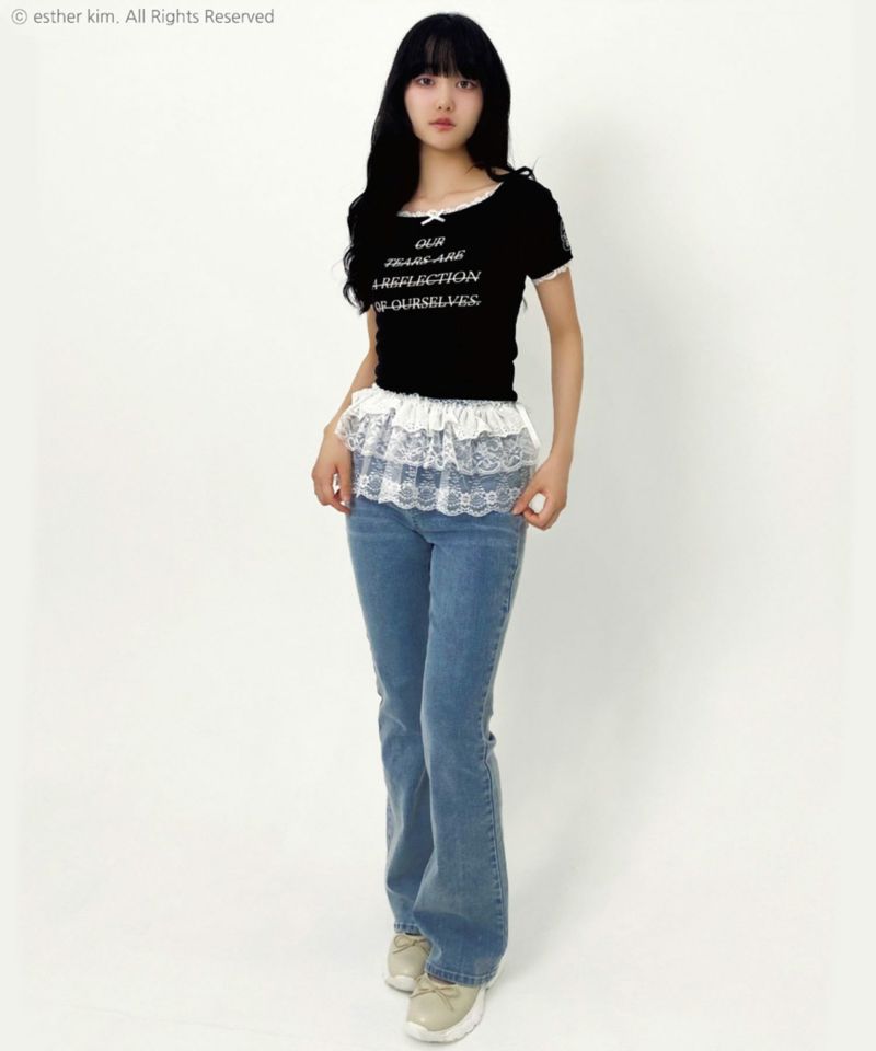 minnyページ♡⃜ 44%OFF】『エスターバニー×SPINNS』半袖レースカットソー