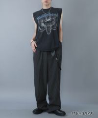 【DOLCE&GABBANA】ワイド ストライプ センタープレス スラックス 黒 DOLCE&GABBANA】ワイド ストライプ センタープレス スラックス 黒