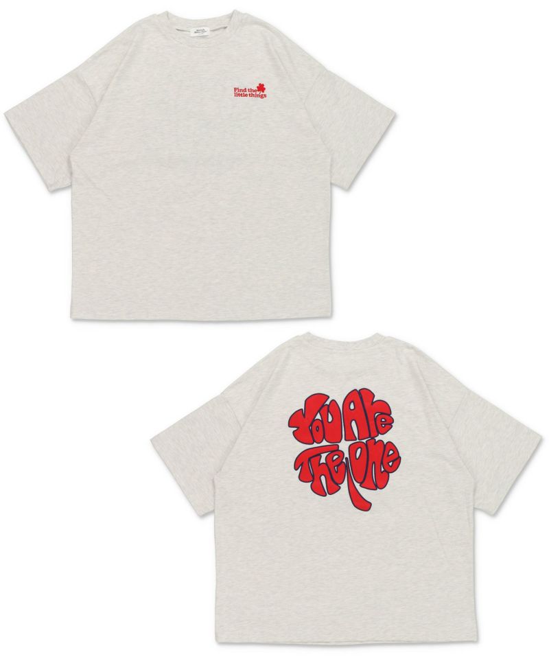 21%OFF】半袖オーバーサイズTシャツ/クローバー/バックプリント