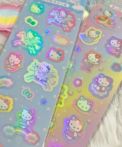 ハローキティ コレクターズマスコット ラメ入りオーロラピンク